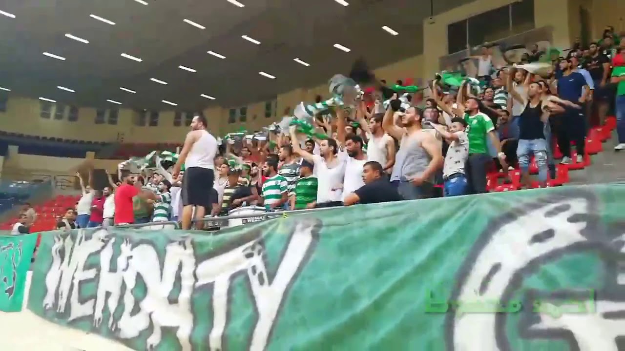 ابداع💚جمهورنا بمباراة الوحدات والاهلي بكرة السلة