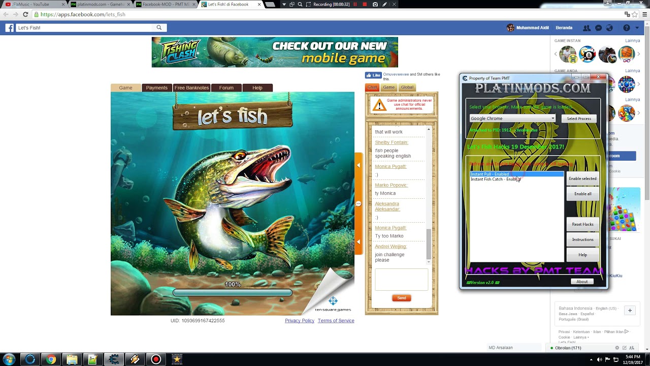 Lets Fish Facebook Games Hacks