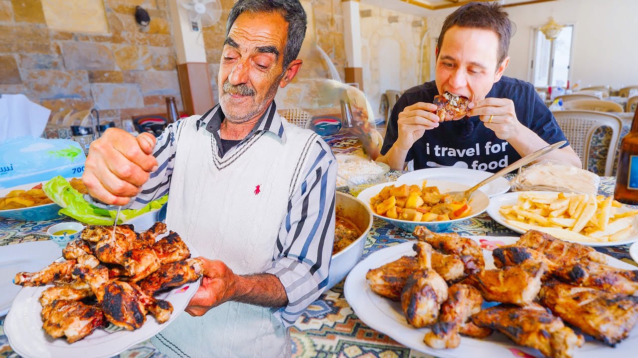 Extreme Garlic Grilled Chicken!! 🍗  SYRIAN FOOD + Amazing Hospitality in Syria!!