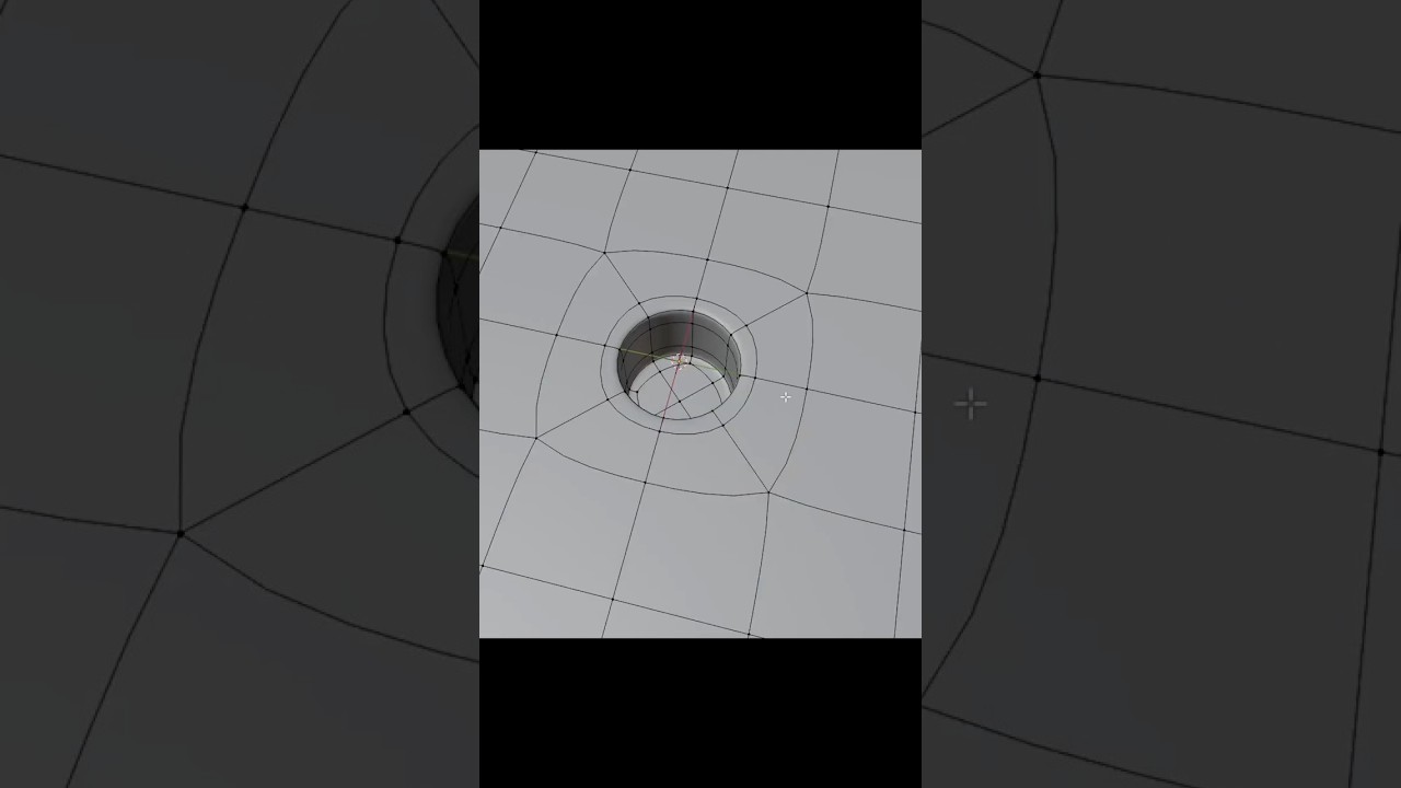 Easiest way to create Holes with Quad Topology #blender #topology #circle