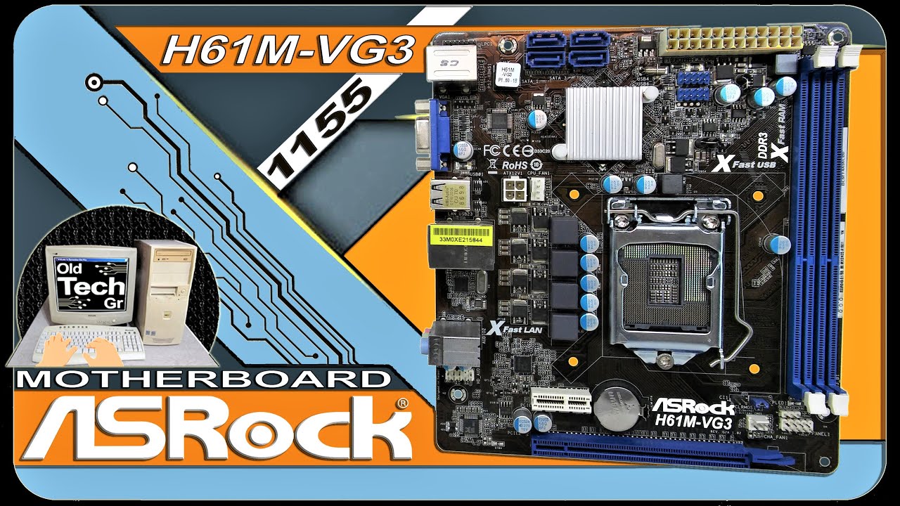 ASROCK H61M-VG3 Socket 1155 DDR3 PCI Express mATX MOTHERBOAD