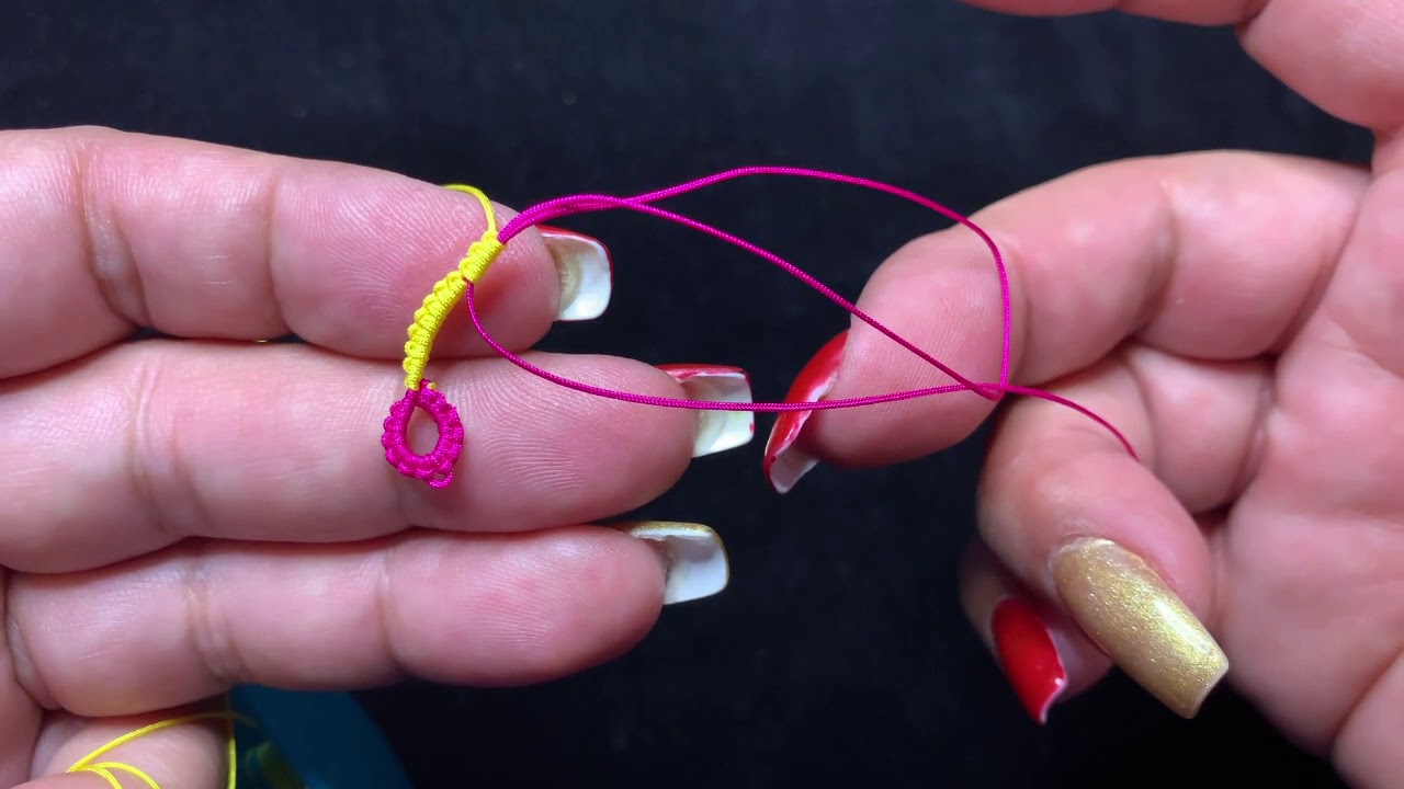 Frivolite Tatting Lesson 201 -  Angulo recto  - Right Angle