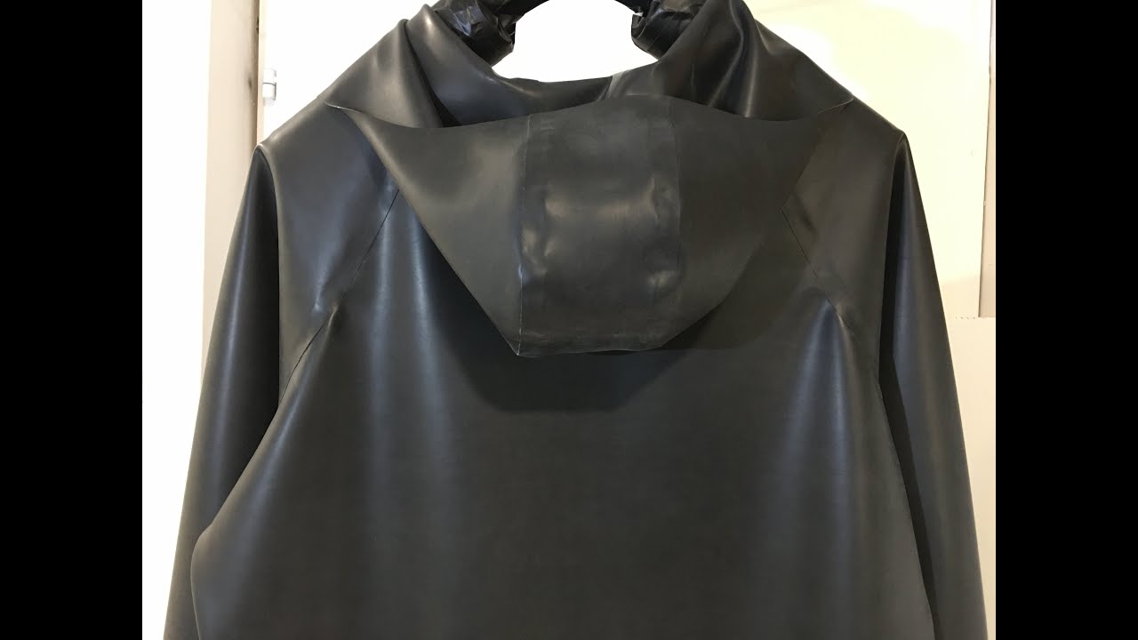 HEAVY RUBBER RAIN JACKET BLACK GUMMIJACKE SCHWARZ REINGUMMI 3+1 TASCHEN XXL on ebay from Dec 01 2020
