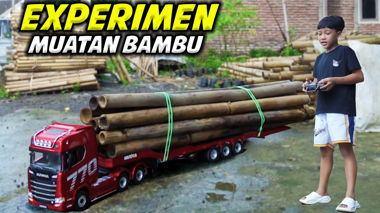 MUATAN BAMBU DI TRUCK RC SCANIA DIMAS!! NURUTIN REQUESAN KALIAN..
