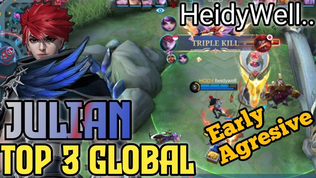 Agresif di Early Game | HeidyWell.. (Top 3 Global Julian) | Gameplay Top Global Mobile Legends