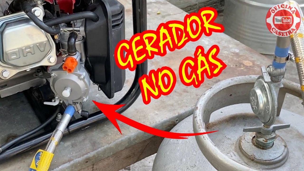 INSTALEI UM CARBURADOR A GÁS DE COZINHA, GLP, NO GERADOR À GASOLINA, VEJA COMO FICOU.