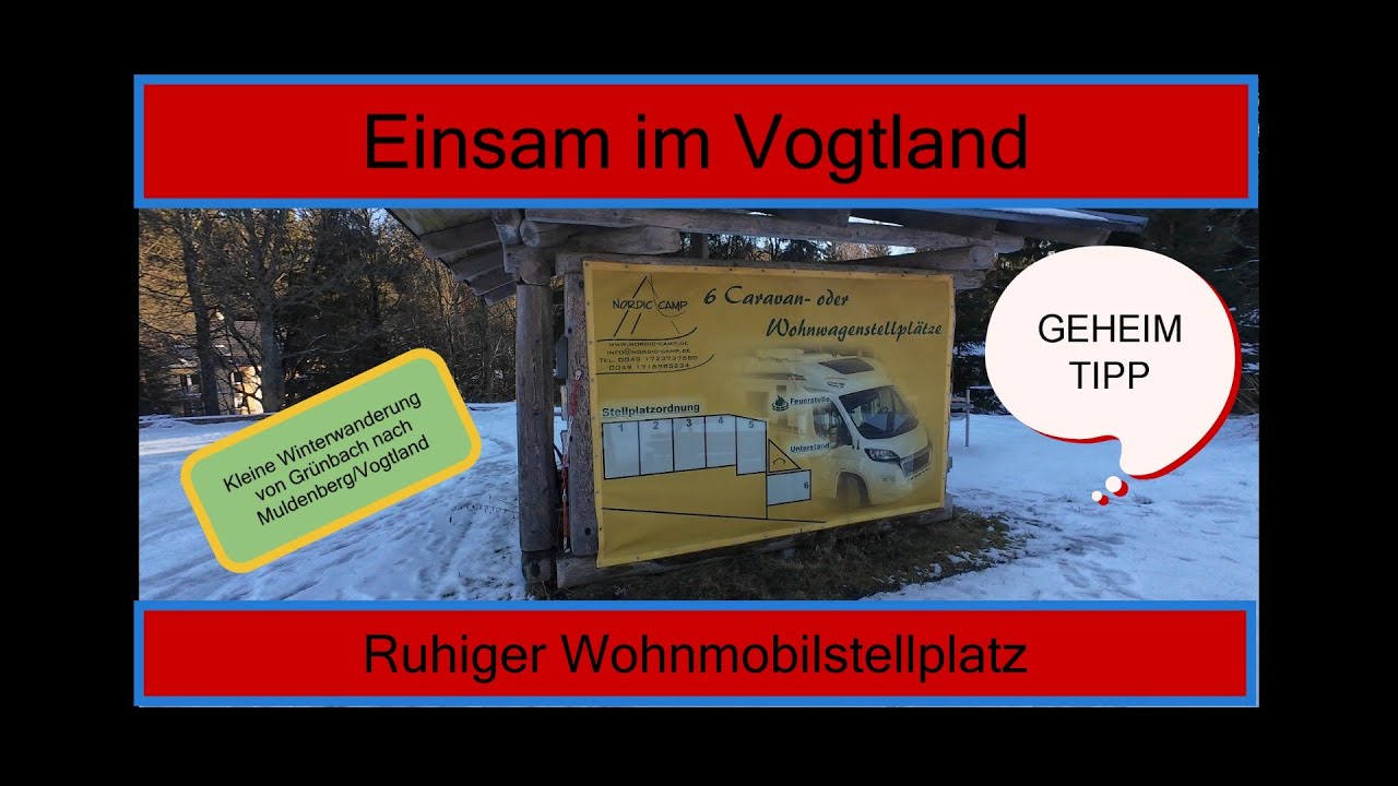 Allein im Vogtland, ruhiger Wohnmobilstellplatz im Wald