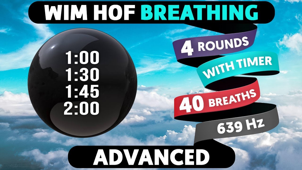 Advanced Wim Hof Guided Breathing | 4 Rounds - 40 Breaths | 639hz #SatoriFlow #WimHofBreathing