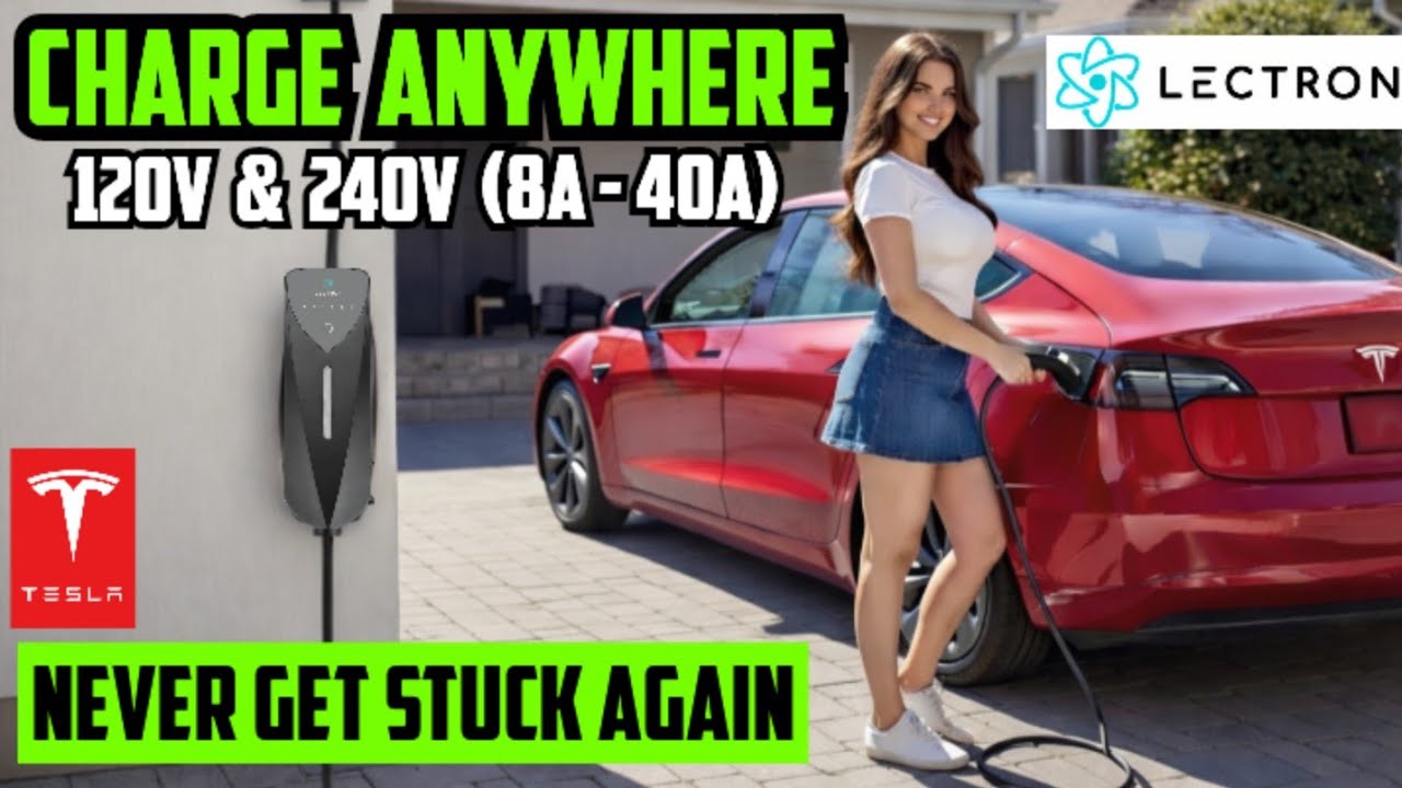 Lectron Tesla Charger: 120V/240V Level 1/2 (8-40A) Unboxing + Test