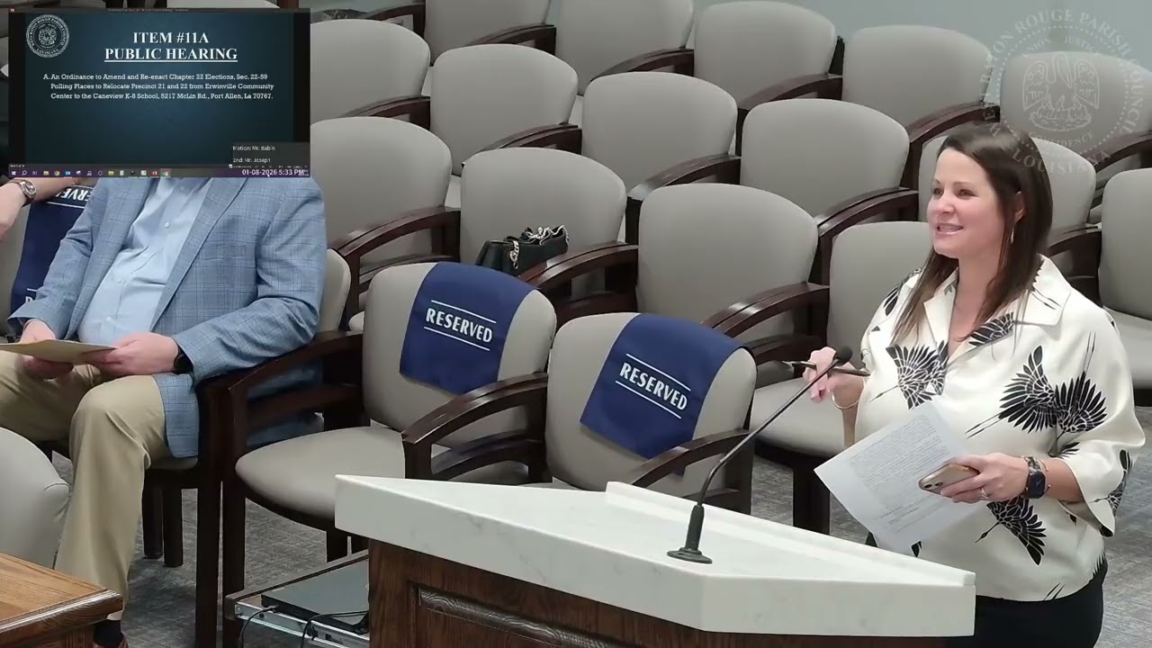 West Baton Rouge Parish Council Meeting   January 08, 2026