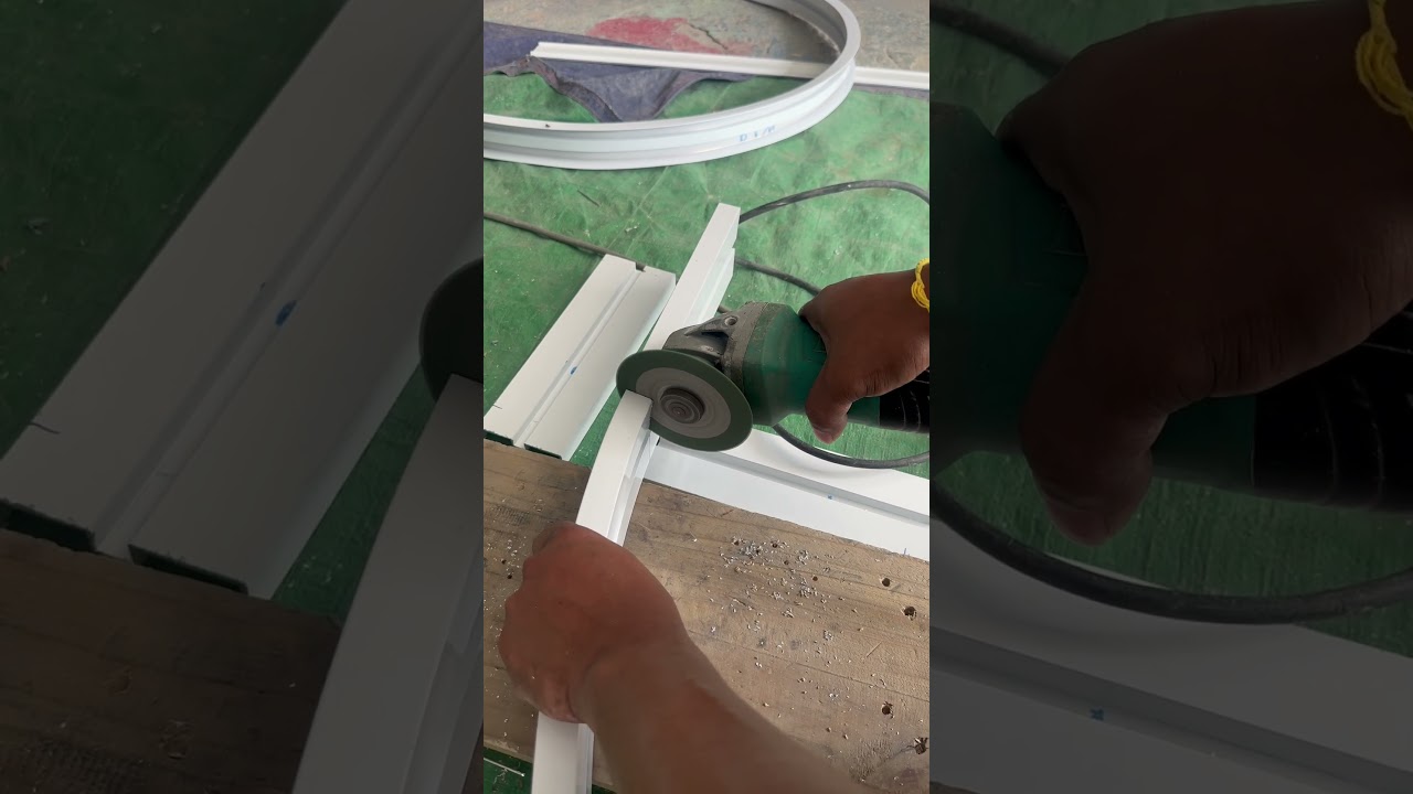 Cutting arch aluminum #aluminium #aluminiumwindow #woodworking #aluminumwindows #window #install