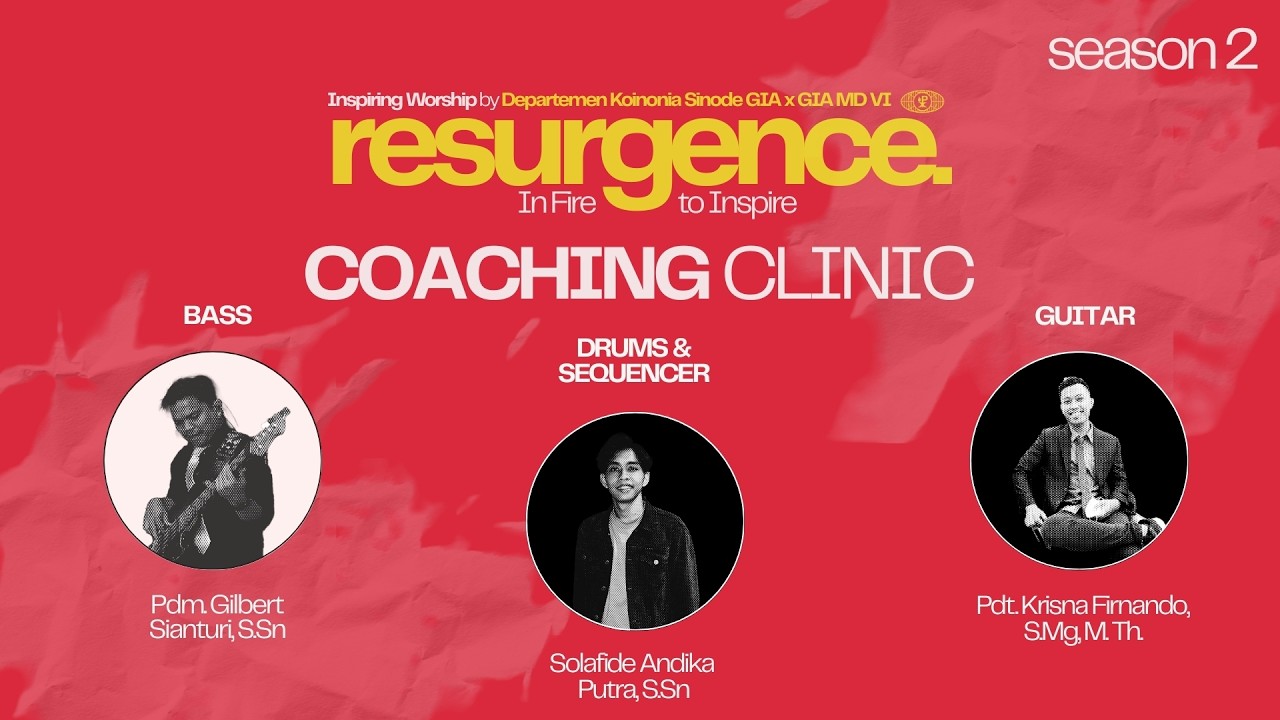 INSPIRING WORSHIP MD VI - RESURGENCE - COACHING CLINIC BASS|GITAR|DRUM/SQUENZER (SEASION 2)