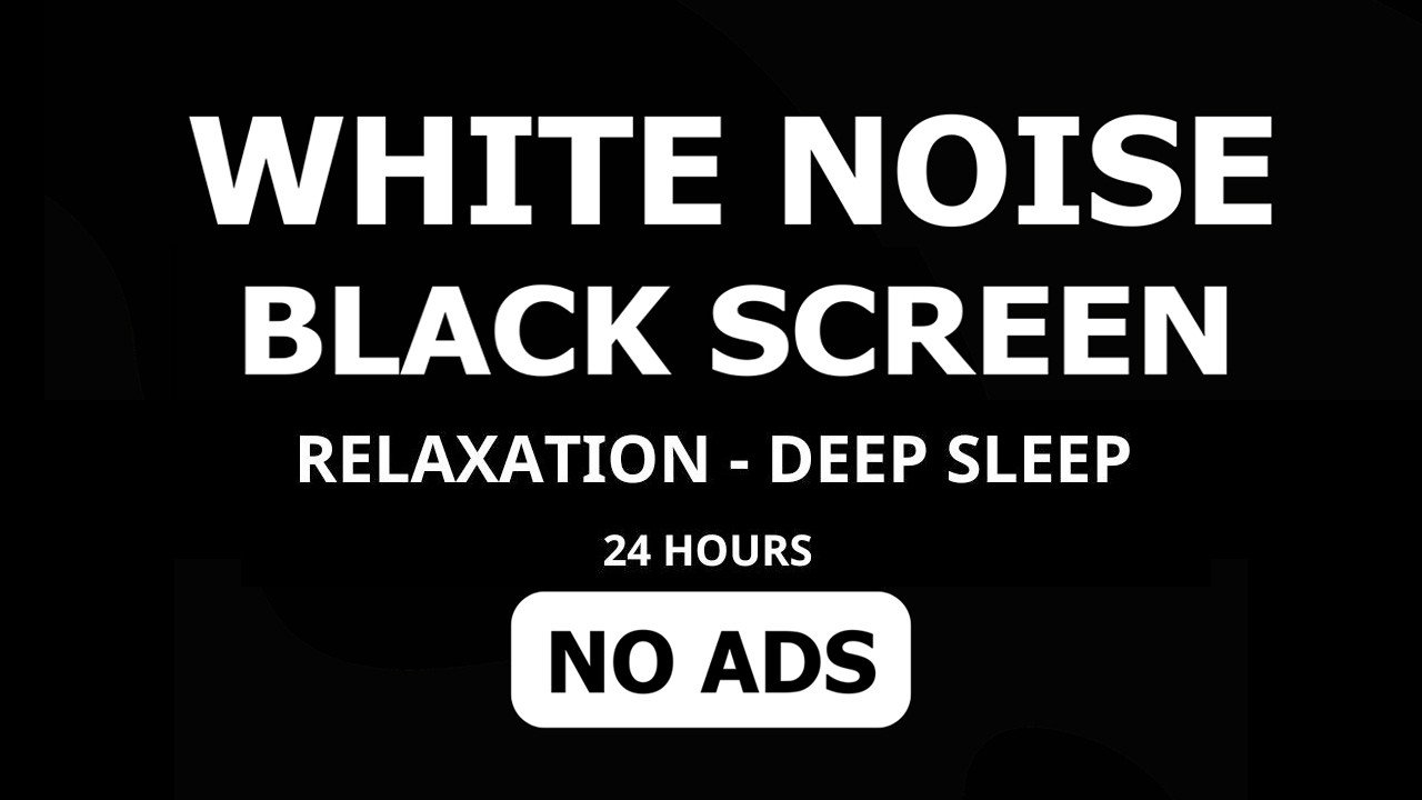 24 Hours Smooth White Noise | No Ads | Black Screen | Deep Sleep Fast, Study, Focus Better | No Ads