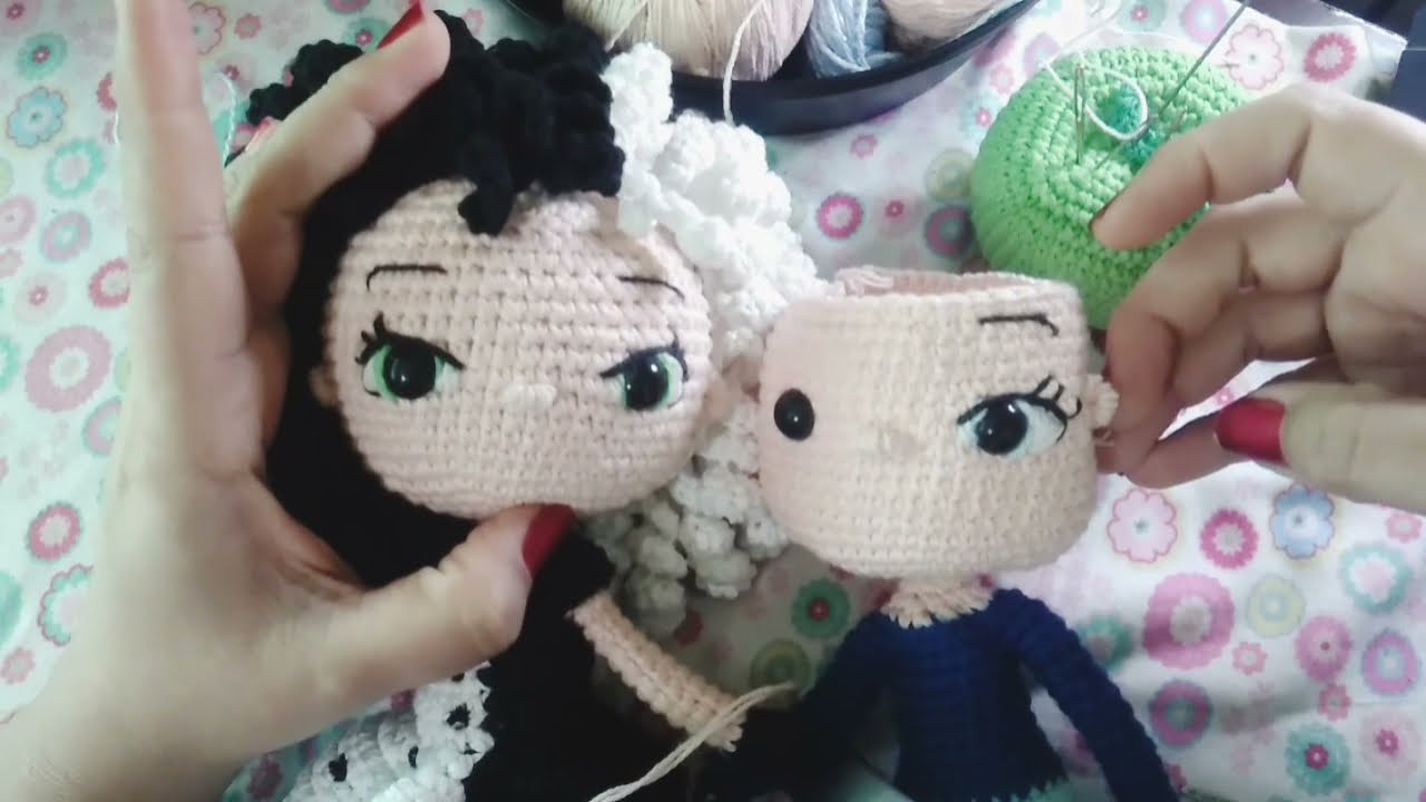bordado de ojos con ojito de seguridad! + bordado de NARIZ y OREJAS Amigurumis
