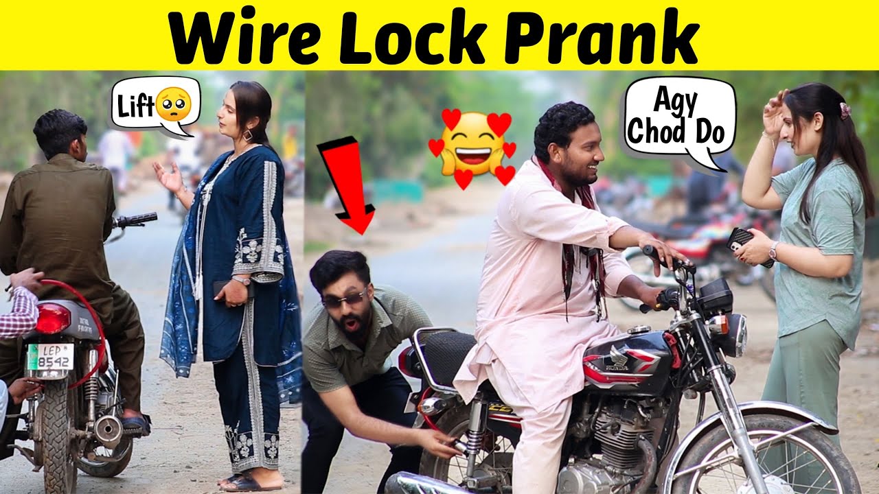 Wire Lock Prank 😂 || Funniest Reactions || by Iqbal Malik on @decentboysprank
