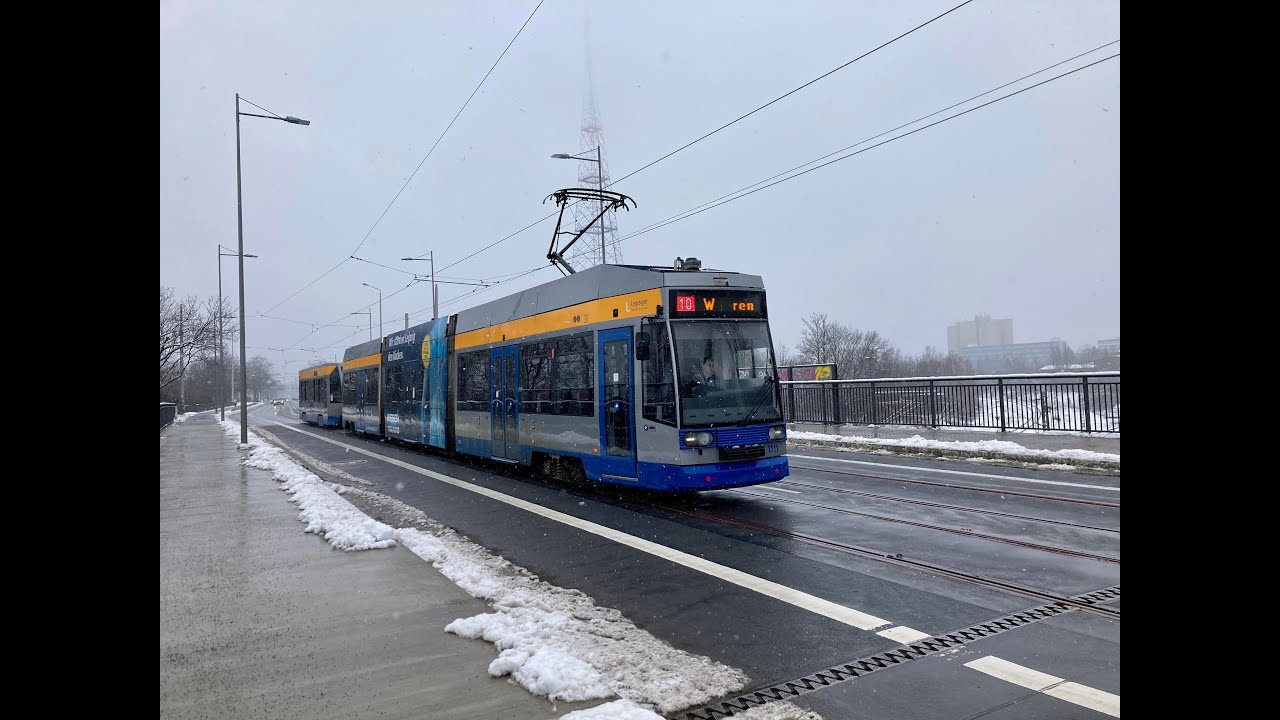Straßenbahn mitfahrt Leipzig Linie 10