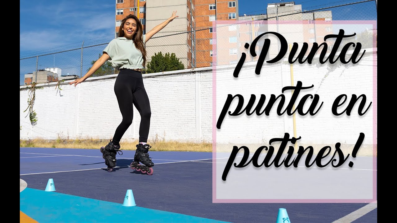¡Hagamos puntas en patines! / Freestyle Slalom tutorial / toe toe on skates / @CarolinVi