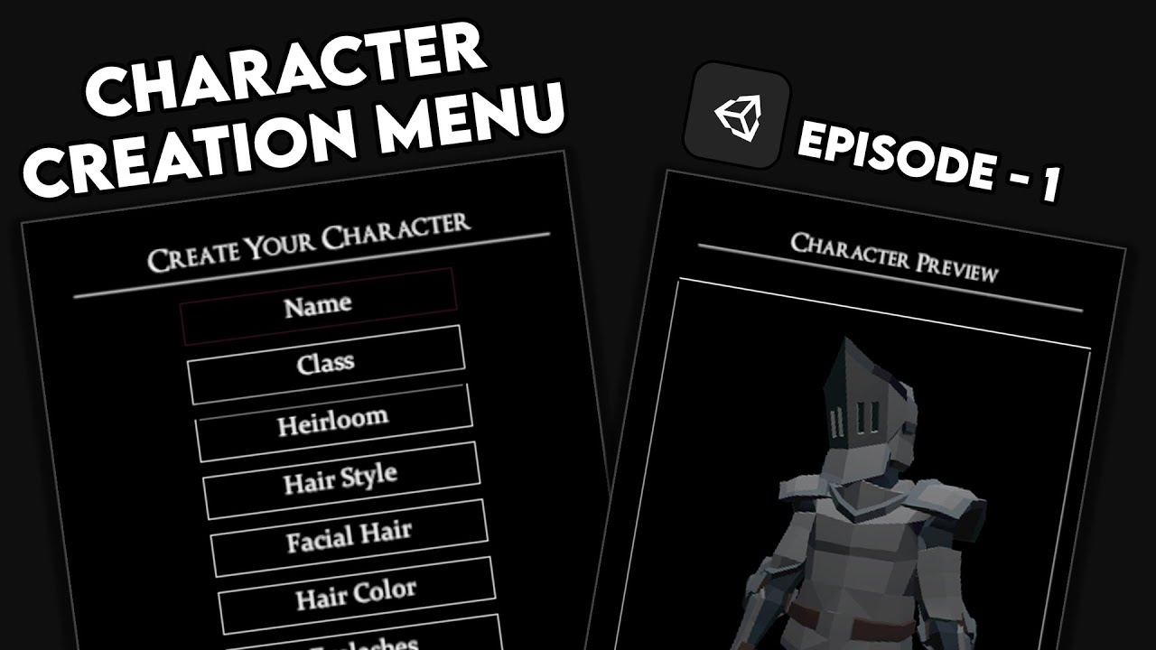 Create a CHARACTER CREATION SCREEN In Unity - EP. 1 Character Preview