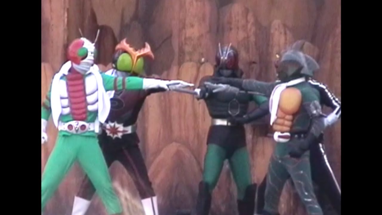 初めての仮面ライダーショー 2001秋 1号,V3,アマゾン,ストロンガー,BlackRX 昭和ライダーって最高ですよね!!【息子の思い出】