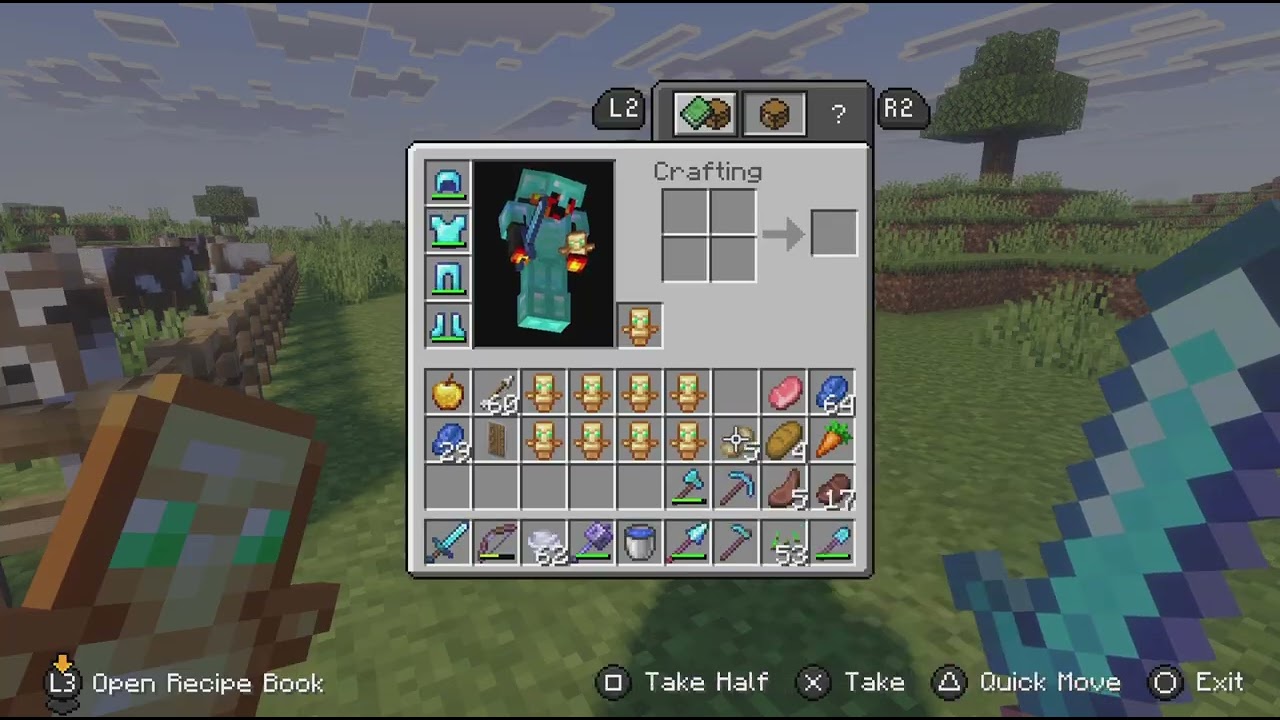 Minecraft BUILDING AND FIGHTING MOBS IN MY World