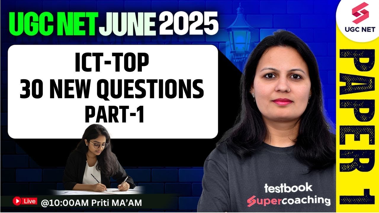UGC NET Paper 1 | ICT UGC NET Paper 1 | ICT Questions #1 For UGC NET June 2025 By Priti Ma'am