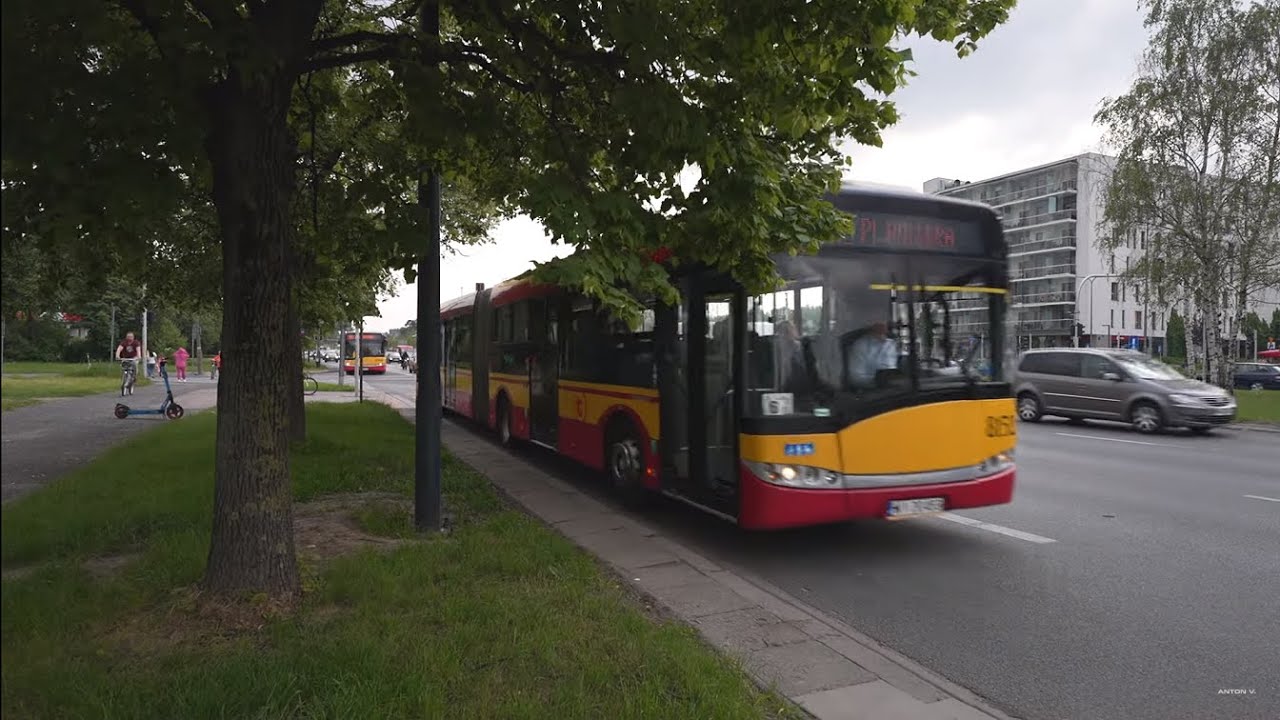 Poland, Warsaw, bus 166 ride from Bergamotki to Rondo Waszyngtona