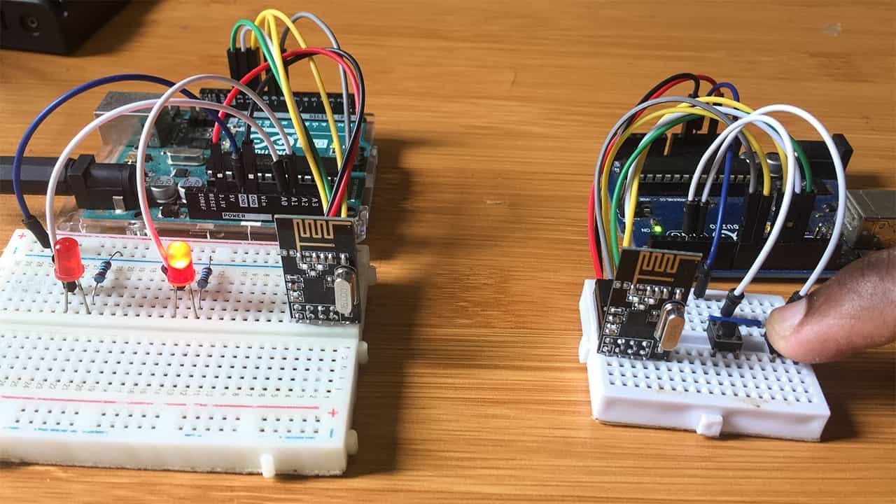 Как беспроводной приемопередающий модуль nRF24L01 работает с Arduino.