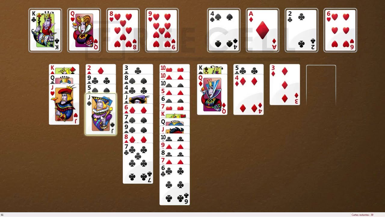 Solution to freecell game #61 in HD