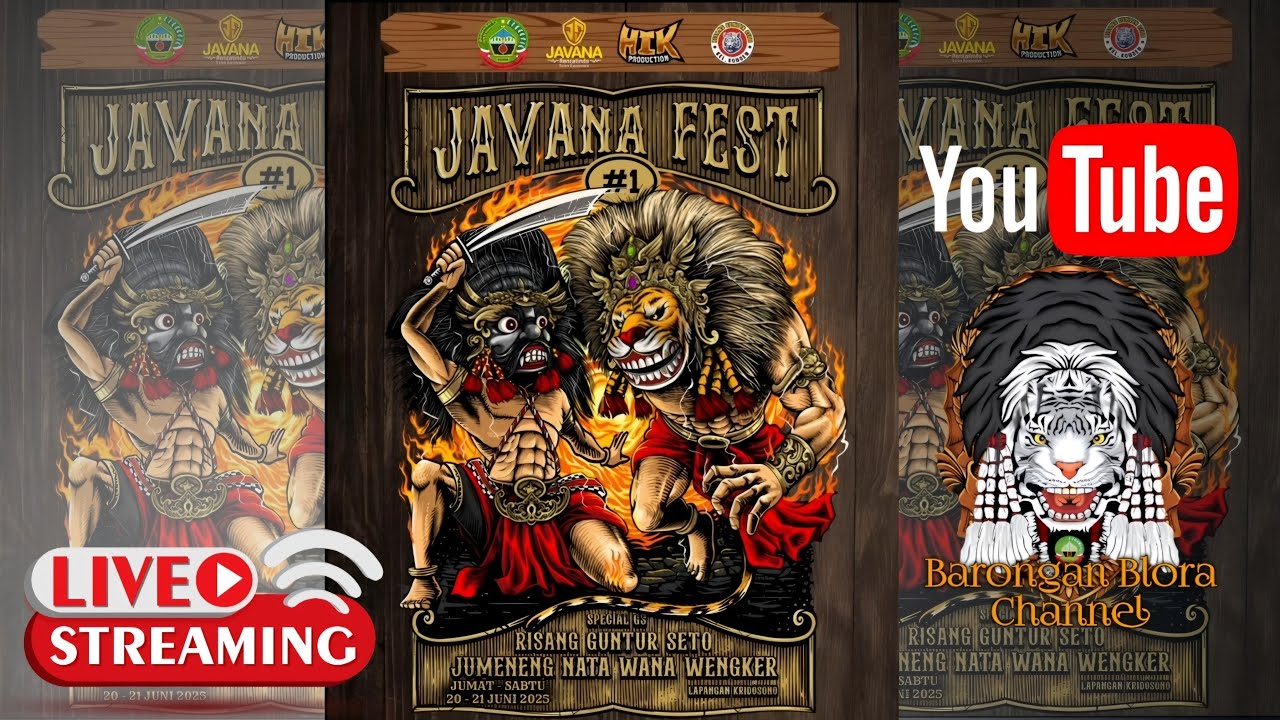 🔴Live streaming ‼️ Festival Javana Fest All Performance Barongan Blora di Lapangan Kridosono Blora