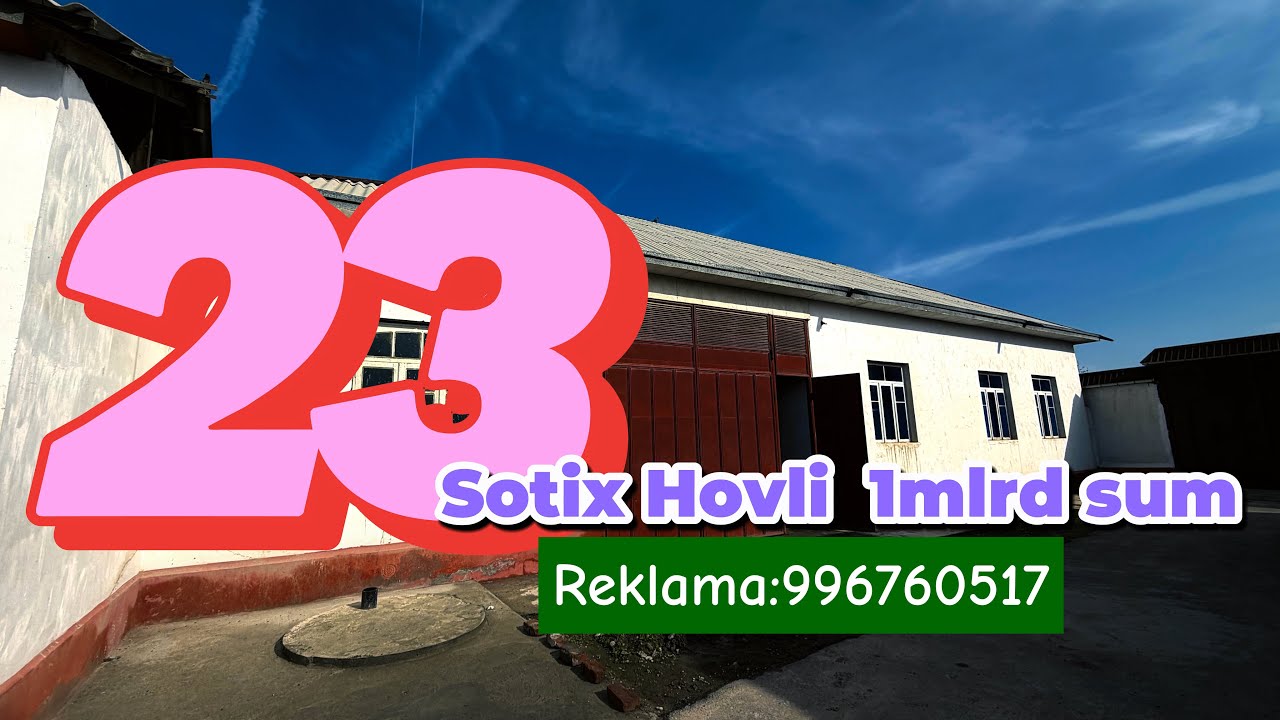 23 sotix Hovli uy egalaridan sotuvda 