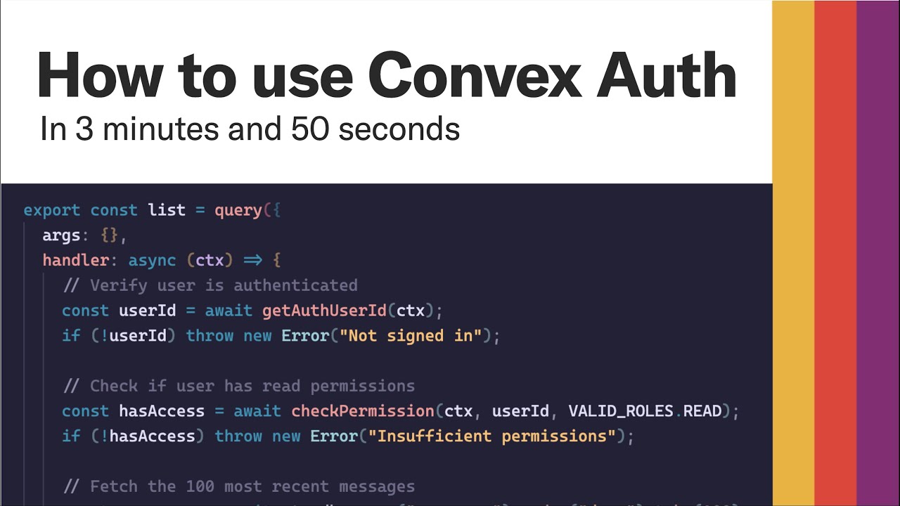 Setting up Convex Auth in 3 minutes and 50 seconds (plus role-based permissions!)