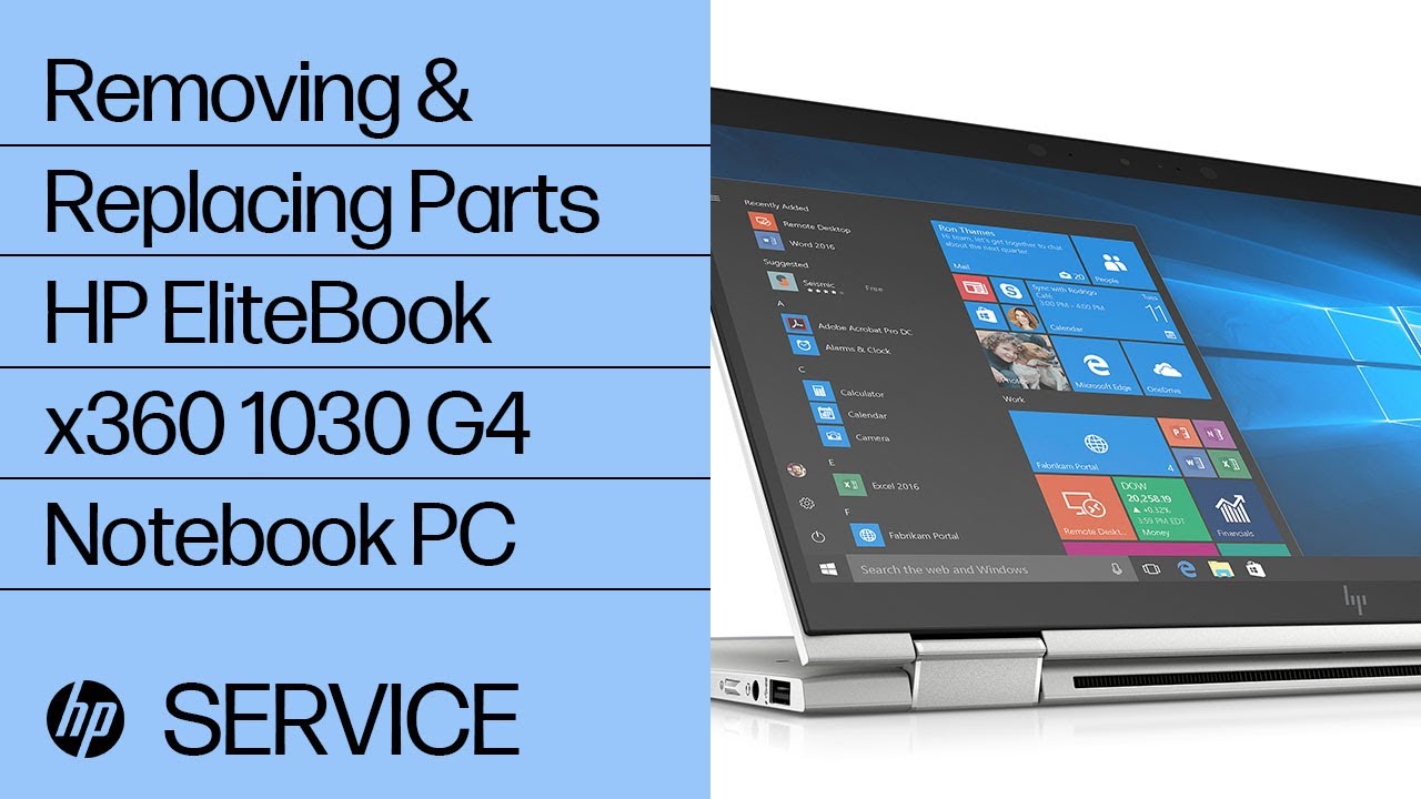 Removing & replacing parts for HP EliteBook x360 1030 G4 | HP Computer Service