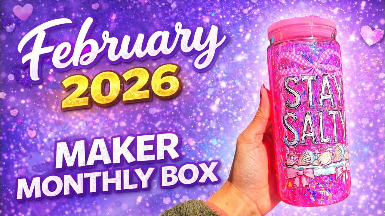 Maker Monthly Box- February 2026- must have #diy #craft box! #diyglitter #craftyliving