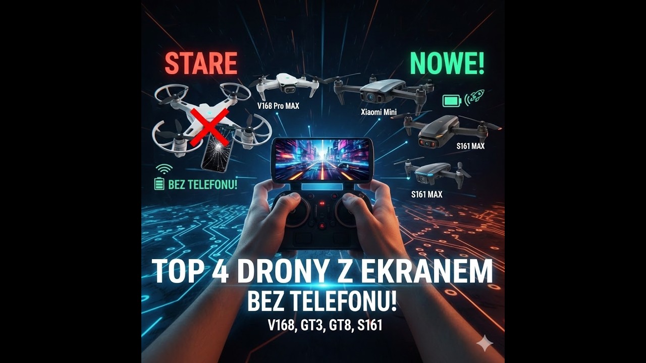 Najlepsze Drony z Ekranem LCD – Przegląd Modeli V168 Pro, GT8 i S161 MAX