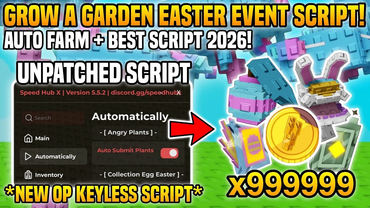 [🐰] New Easter Event Grow a Garden Script 2026! 🌶️ AUTO FARM + INFINITE COINS | BEST OP GUI SCRIPT!
