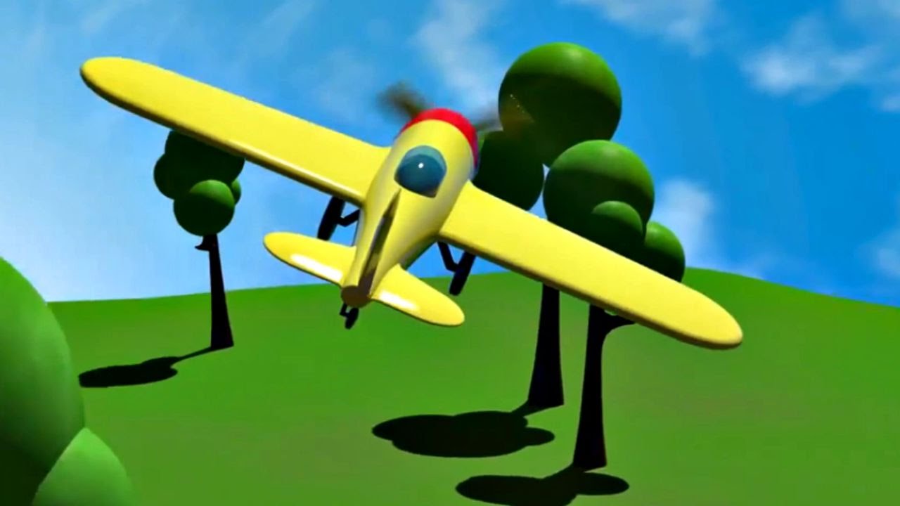 Dessin anim&eacute; &eacute;ducatif en fran&ccedil;ais. Jeu d'assemblage: Avion