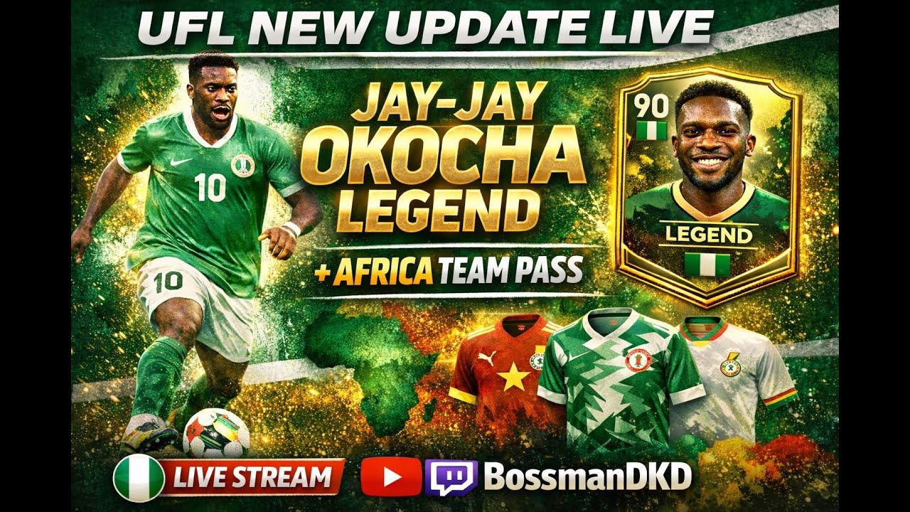 UFL NEW UPDATE LIVE ⚽ Jay-Jay Okocha Legend Gameplay + Africa Team Pass