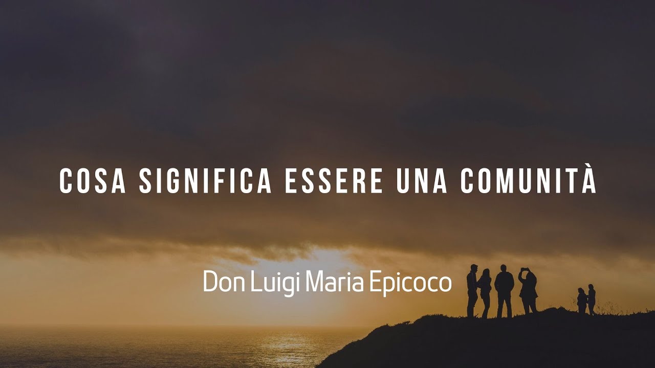 Cosa significa essere una comunità- Don Luigi Maria Epicoco