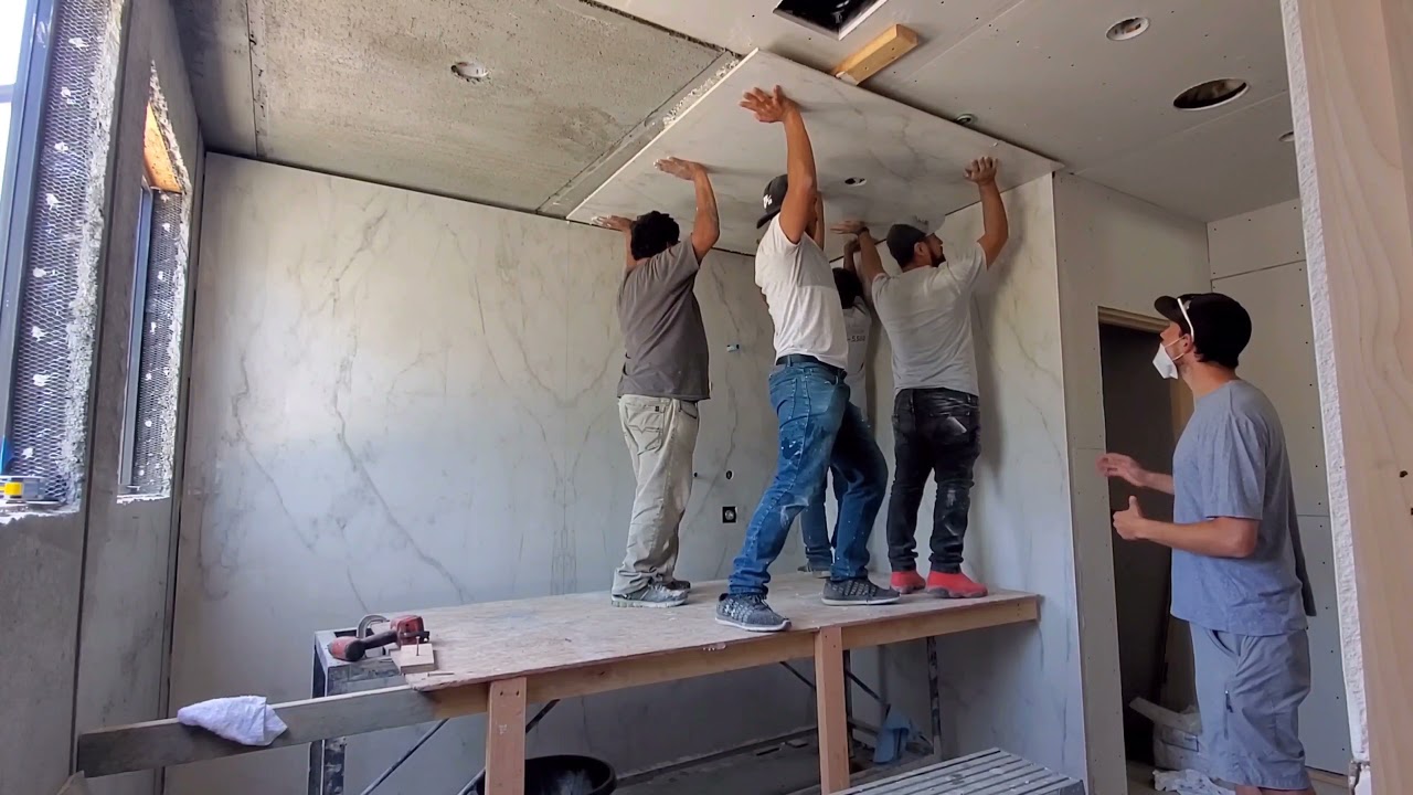 How to install Porcelain Slabs
