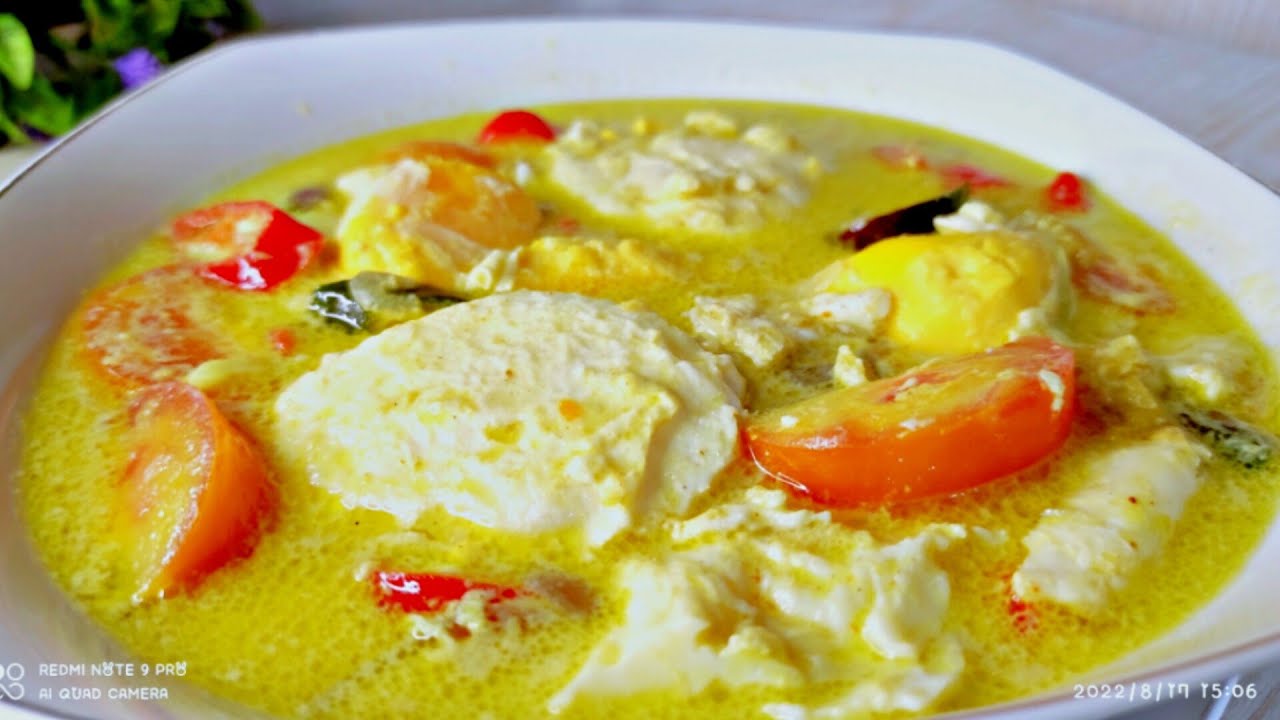 Telur di masak seperti ini enak banget | resep telur kuah santan enak dan praktis