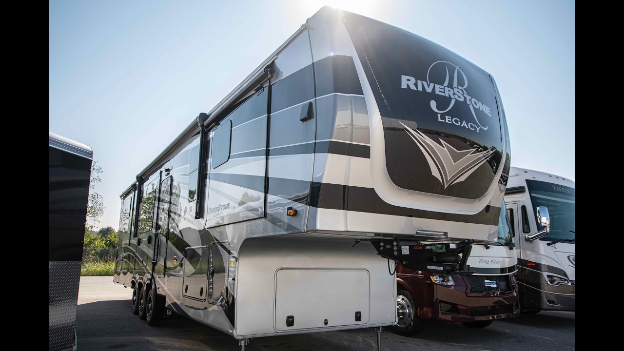 Pre Owned 2022 Forest River RiverStone 419RD Luxury 5th Wheel
