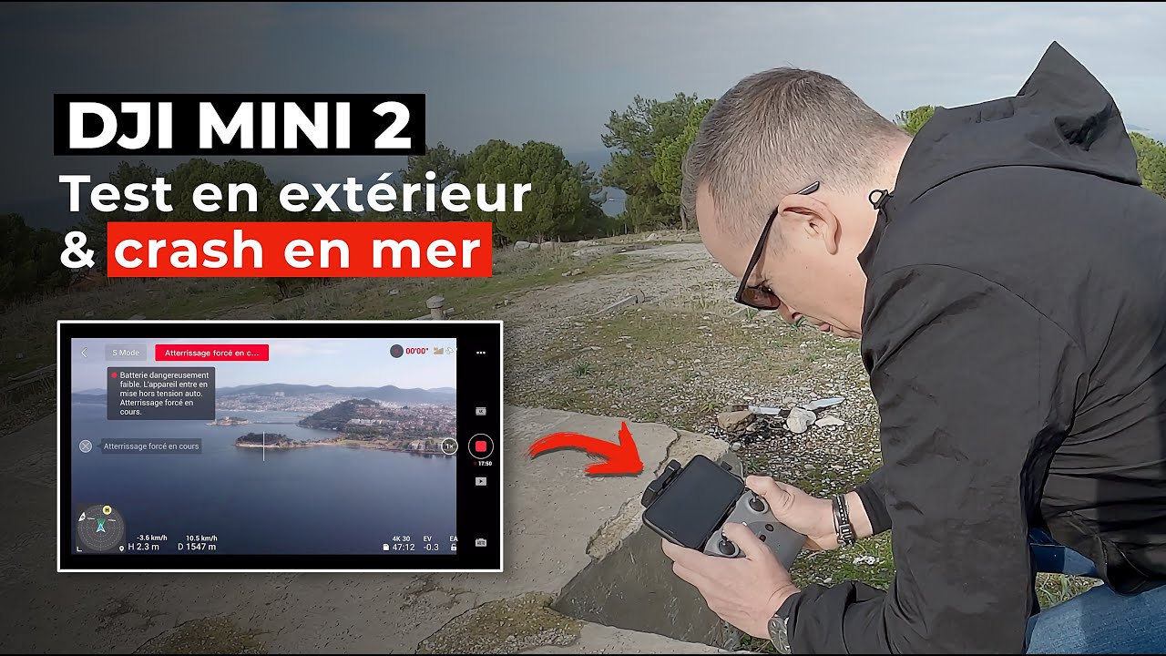 DJI MINI 2 : TEST EN EXTÉRIEUR (J'ai crashé mon drone en mer 😪, tout ce qu'il ne faut pas faire...)