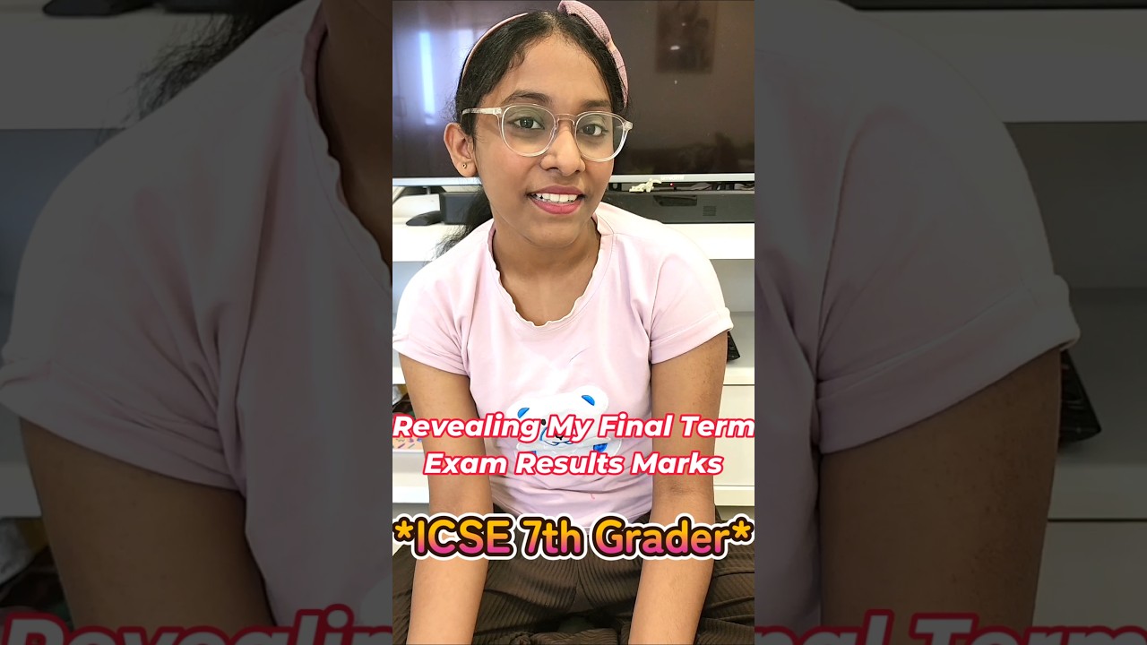 Starlett Final Term Exam Marks Revealed!!!😰 *ICSE 7th Grader* Results #shorts #icse #youtubeshorts