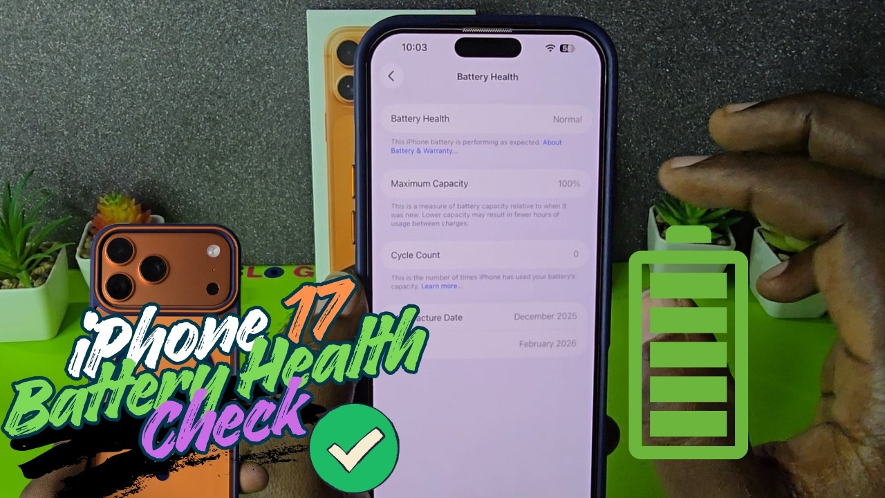iPhone 17 Pro Max Battery Health Check