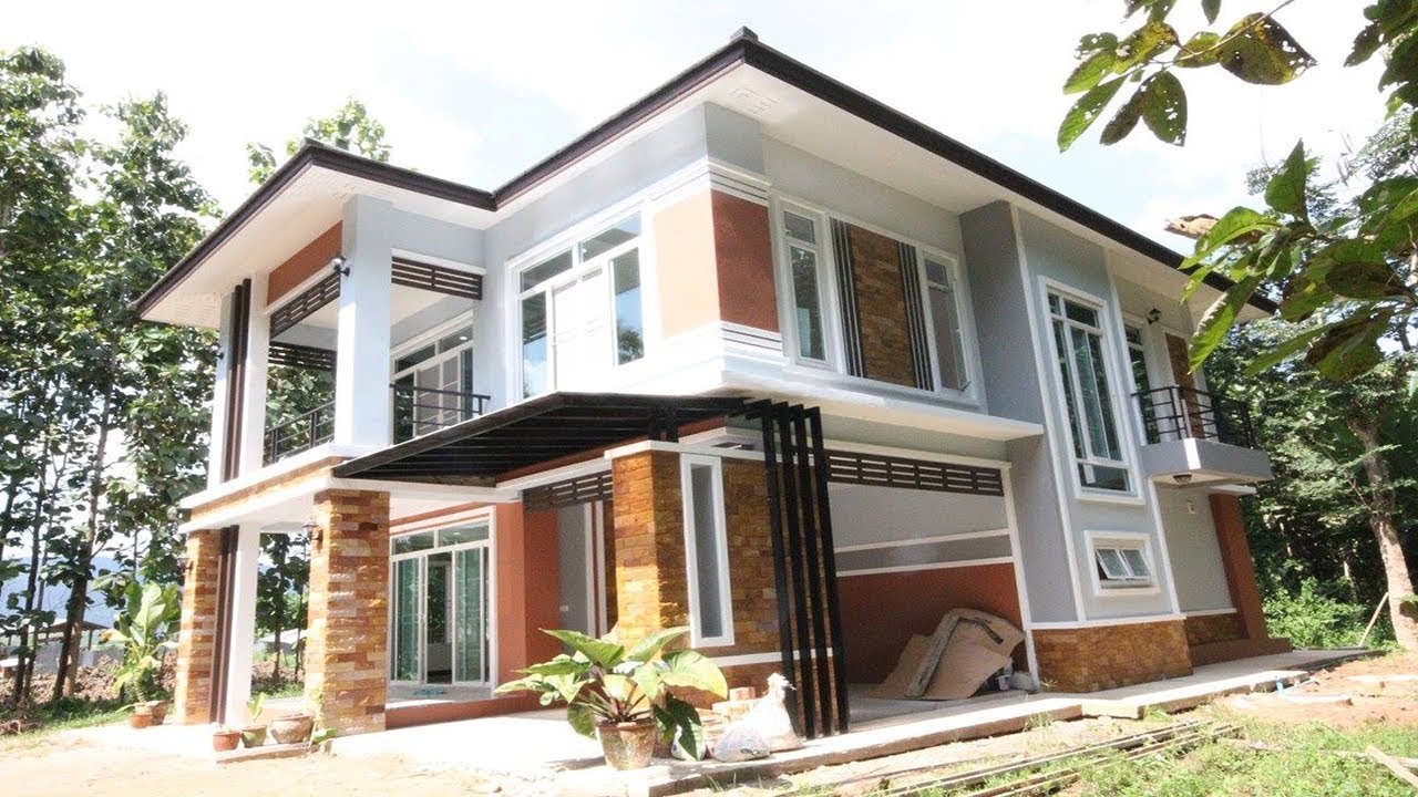 บ้านพักอาศัย 2 ชั้น ขนาดแปลน : กว้าง 8.00 m ลึก 12.50 m.