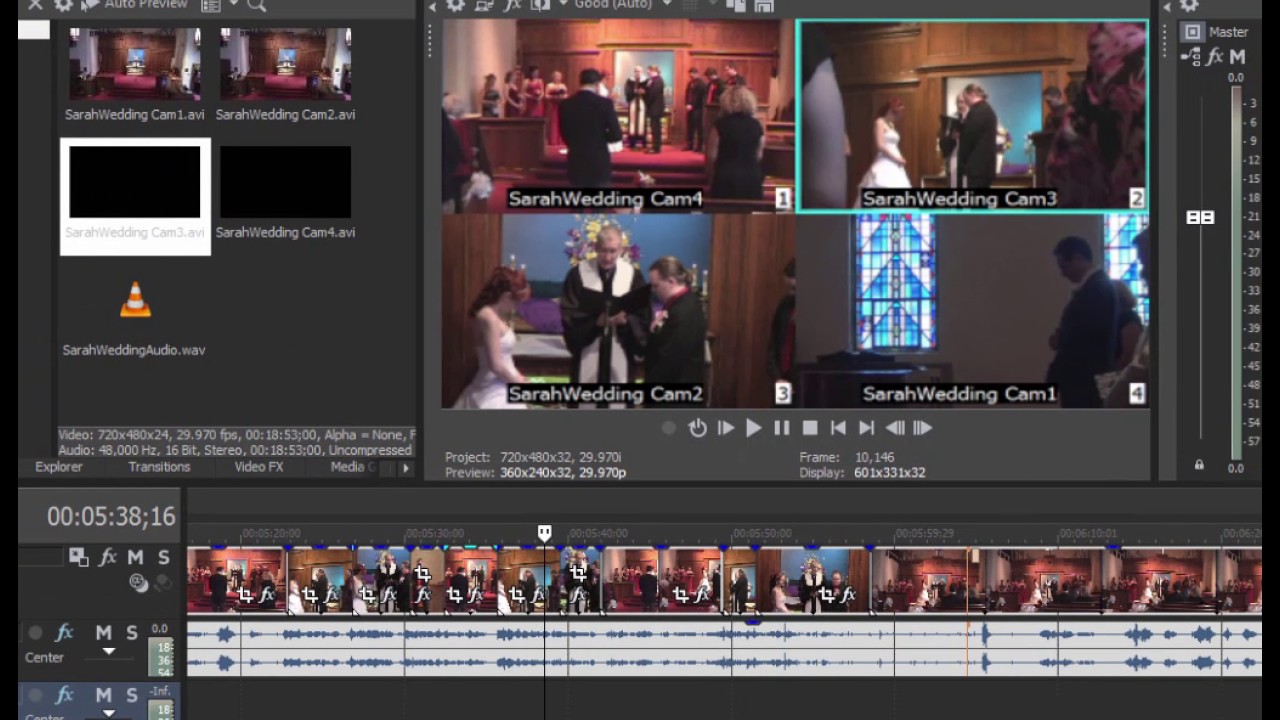 Multicam Editing in Vegas Movie Studio Platinum 14
