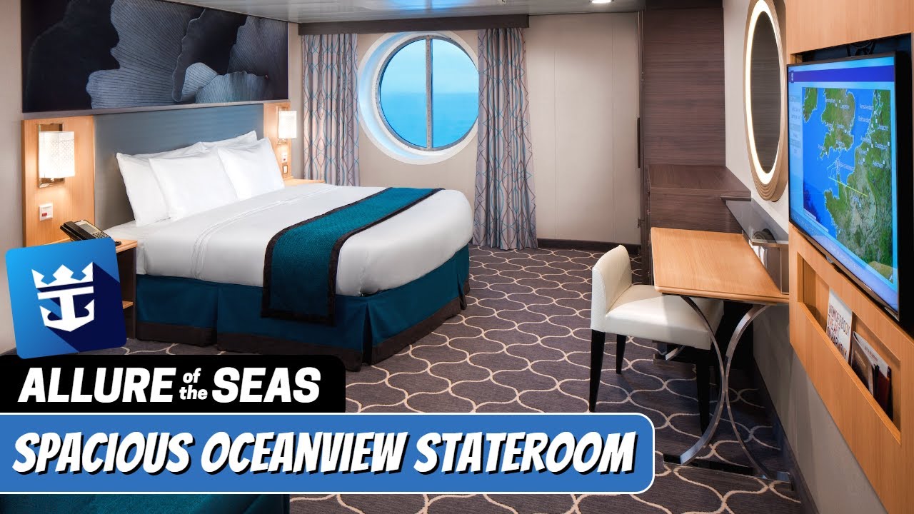 Allure of the Seas | Ultra Spacious Oceanview Stateroom Tour & Review 4K | Royal Caribbean Cruise