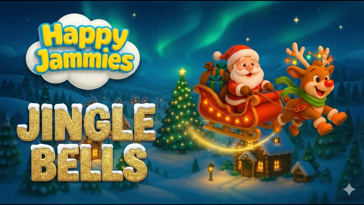 Jingle Bells song for kids 🔔 Christmas Carols & Sleigh Ride Fun! | Happy Jammies - Kids Songs