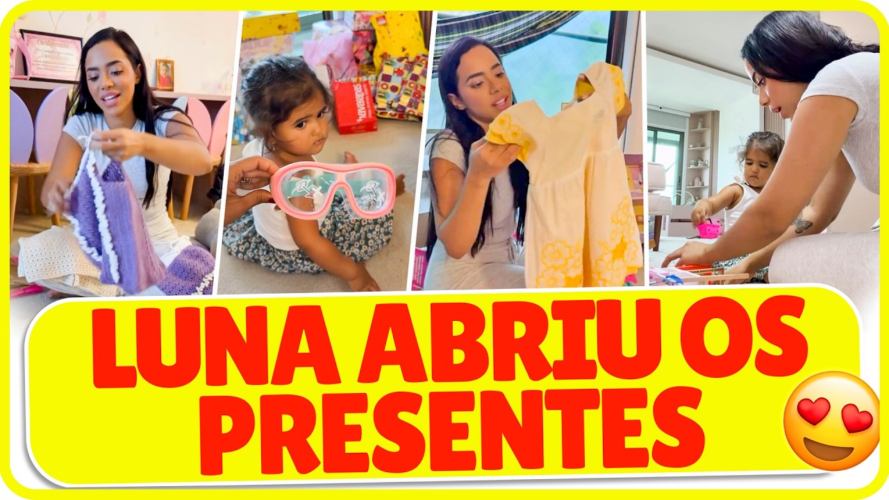 MÁ ACORDOU ANIMADA E PEDIU PARA LIMPAR O BANHEIRO DE MI 🤭 + LUNA ABRIU OS PRESENTES😍