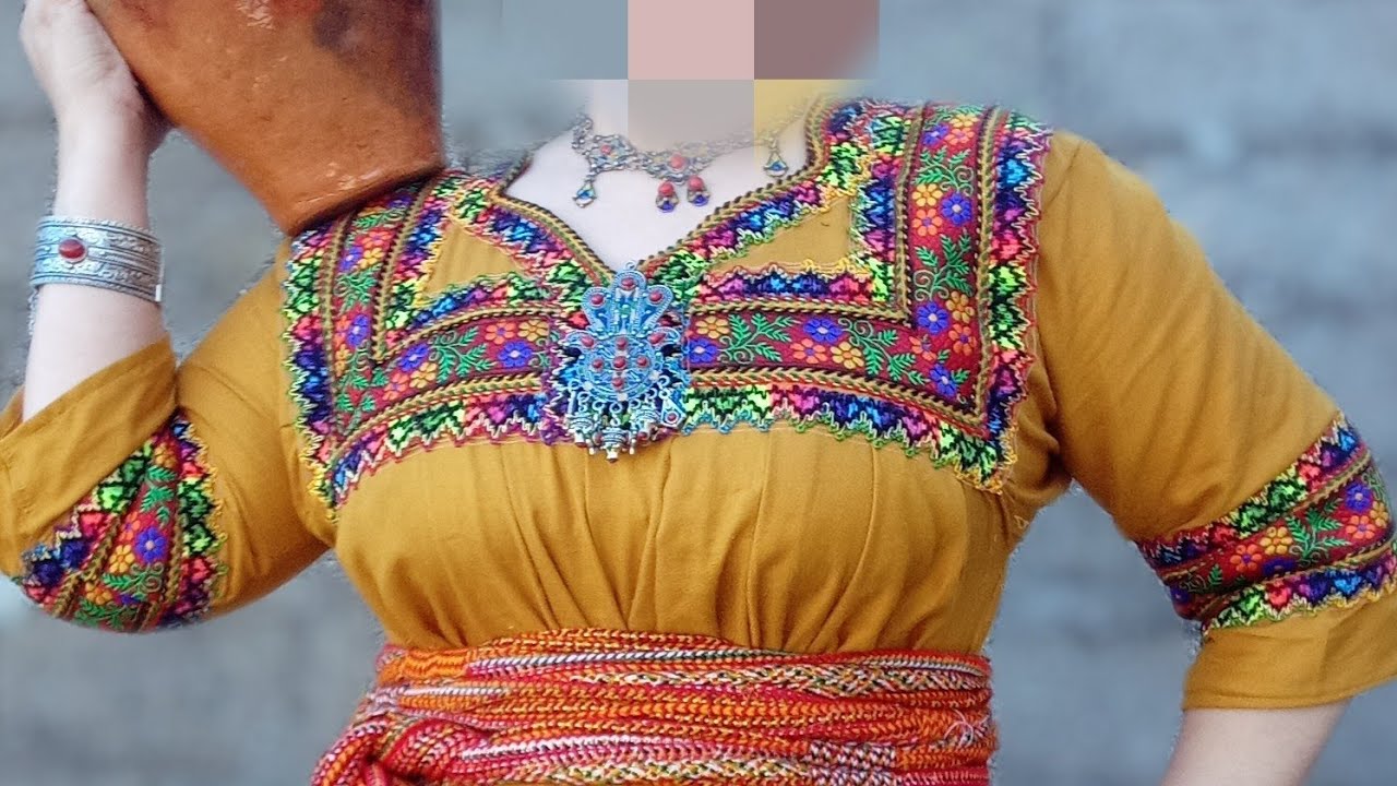 تفصيل وخياطة 💯✅ جبة قبائلية خفيفة وسامبل بطريقة سهلة وبسيطة وبقياسات مضبوطة 👌✅